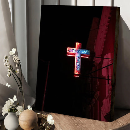 Cross Jesus Pray - Jesus Canvas Pictures - Christian Wall Art