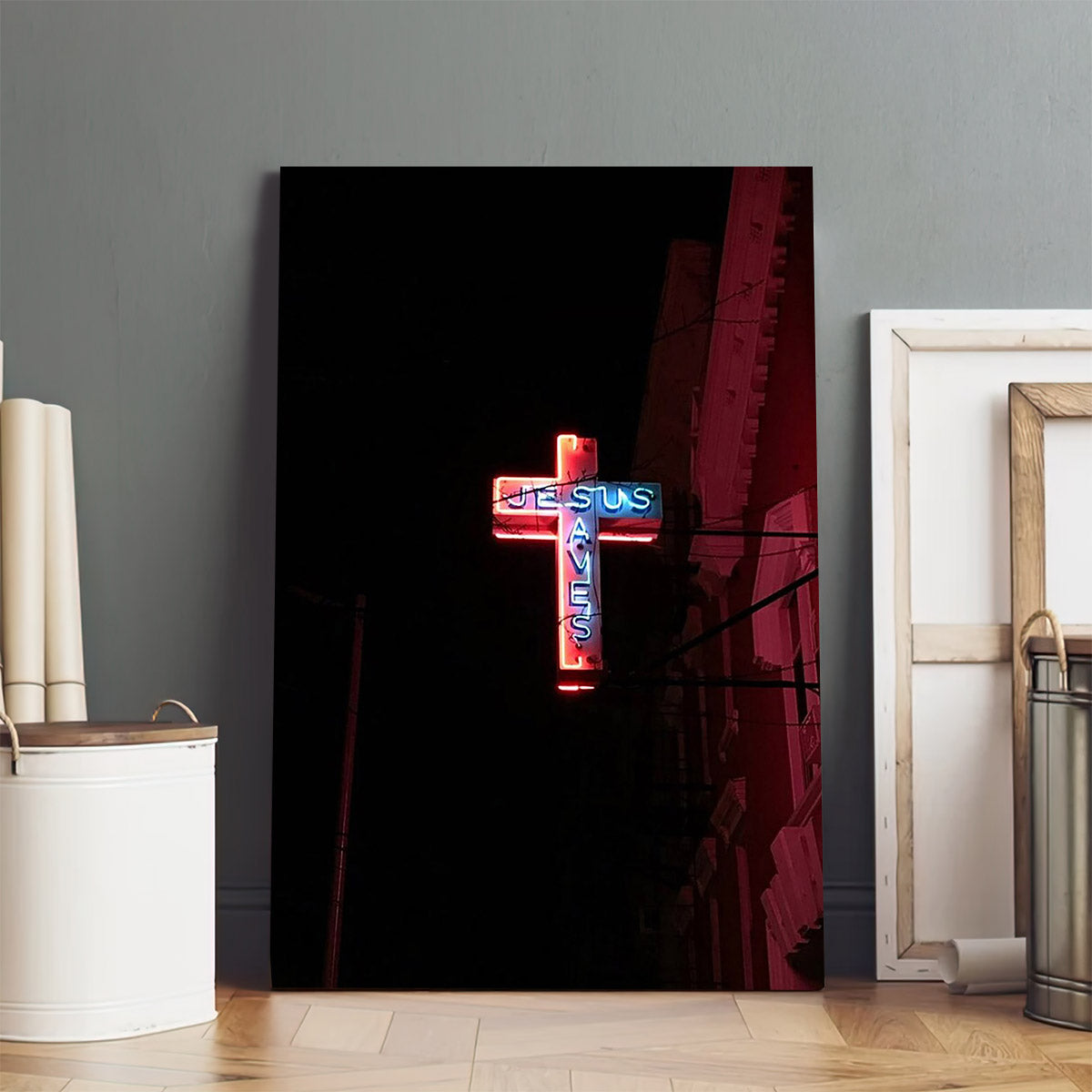 Cross Jesus Pray - Jesus Canvas Pictures - Christian Wall Art