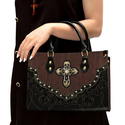 Cross Leather Handbag 2 - Religious Gifts For Women - Women Pu Leather Bag