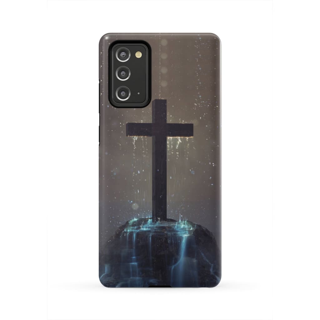 Cross On The Hill Phone Case - Christian Phone Case - Bible Verse Phone Cases Samsung