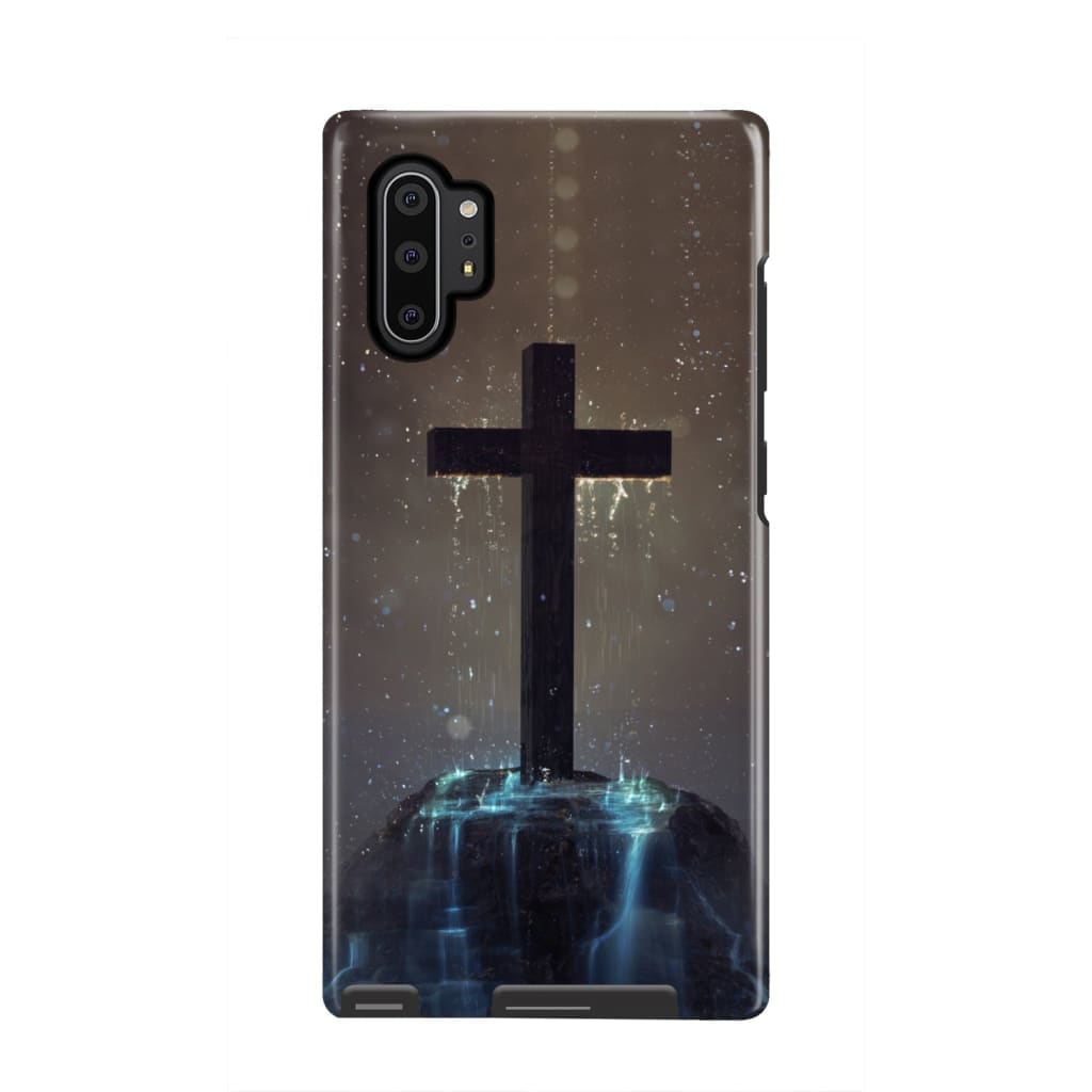 Cross On The Hill Phone Case - Christian Phone Case - Bible Verse Phone Cases Samsung