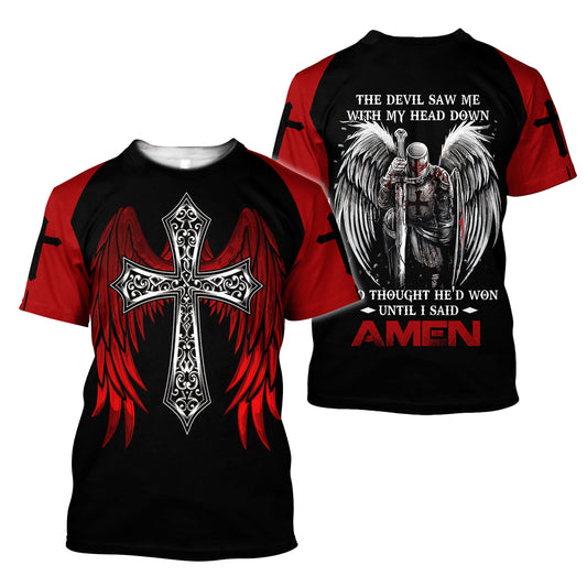 Cross With Wing Jesus Customized Shirts - Christian 3d Shirts For Men Women