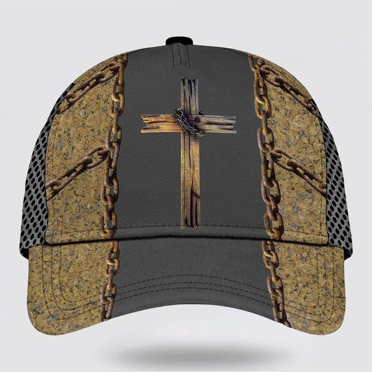 Cross Wooden Baseball Cap - Christian Hats for Men and Women