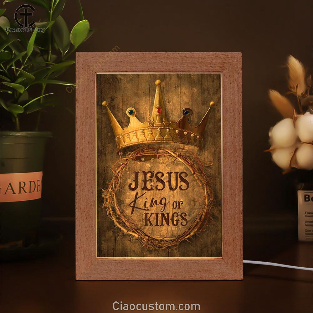 Crown Of Thorn Jesus King Of Kings Frame Lamp