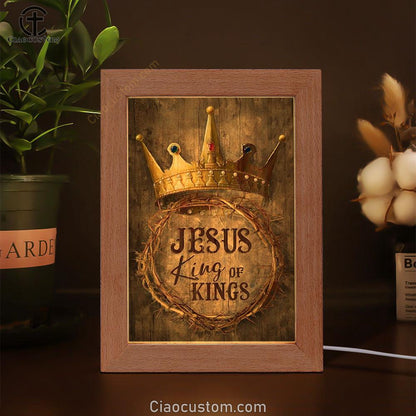Crown Of Thorn Jesus King Of Kings Frame Lamp