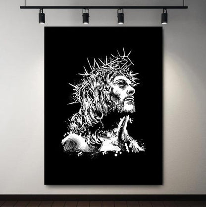 Crown Of Thorns - Jesus Canvas Wall Art - Religious Canvas Art - Christian Canvas Wall Art - Ciaocustom