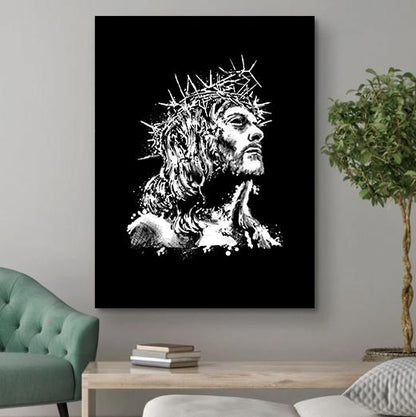 Crown Of Thorns - Jesus Canvas Wall Art - Religious Canvas Art - Christian Canvas Wall Art - Ciaocustom