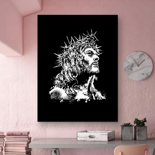 Crown Of Thorns - Jesus Canvas Wall Art - Religious Canvas Art - Christian Canvas Wall Art - Ciaocustom
