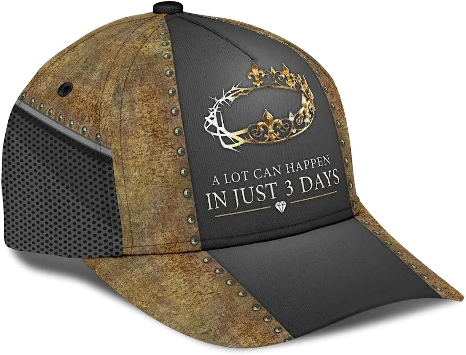 Crown Of Thorns A Lot Can Happen In 3 Days Baseball Cap - Christian Hats for Men and Women