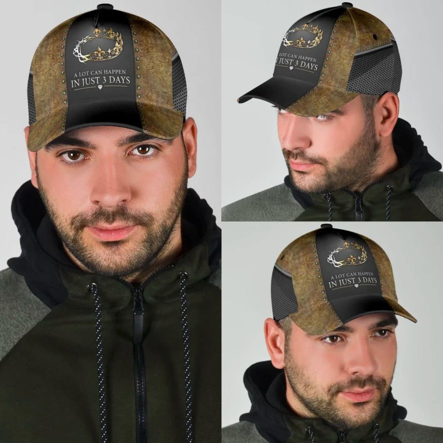 Crown Of Thorns A Lot Can Happen In 3 Days Baseball Cap - Christian Hats for Men and Women