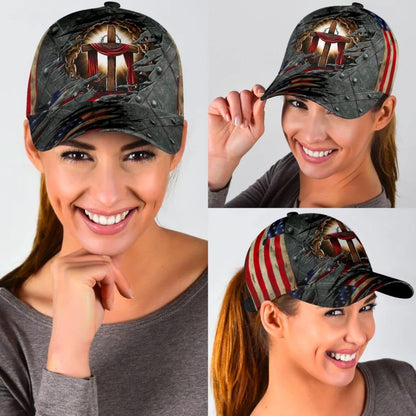 Crown Of Thorns Cross Scarf Baseball Cap - Christian Hats for Men and Women