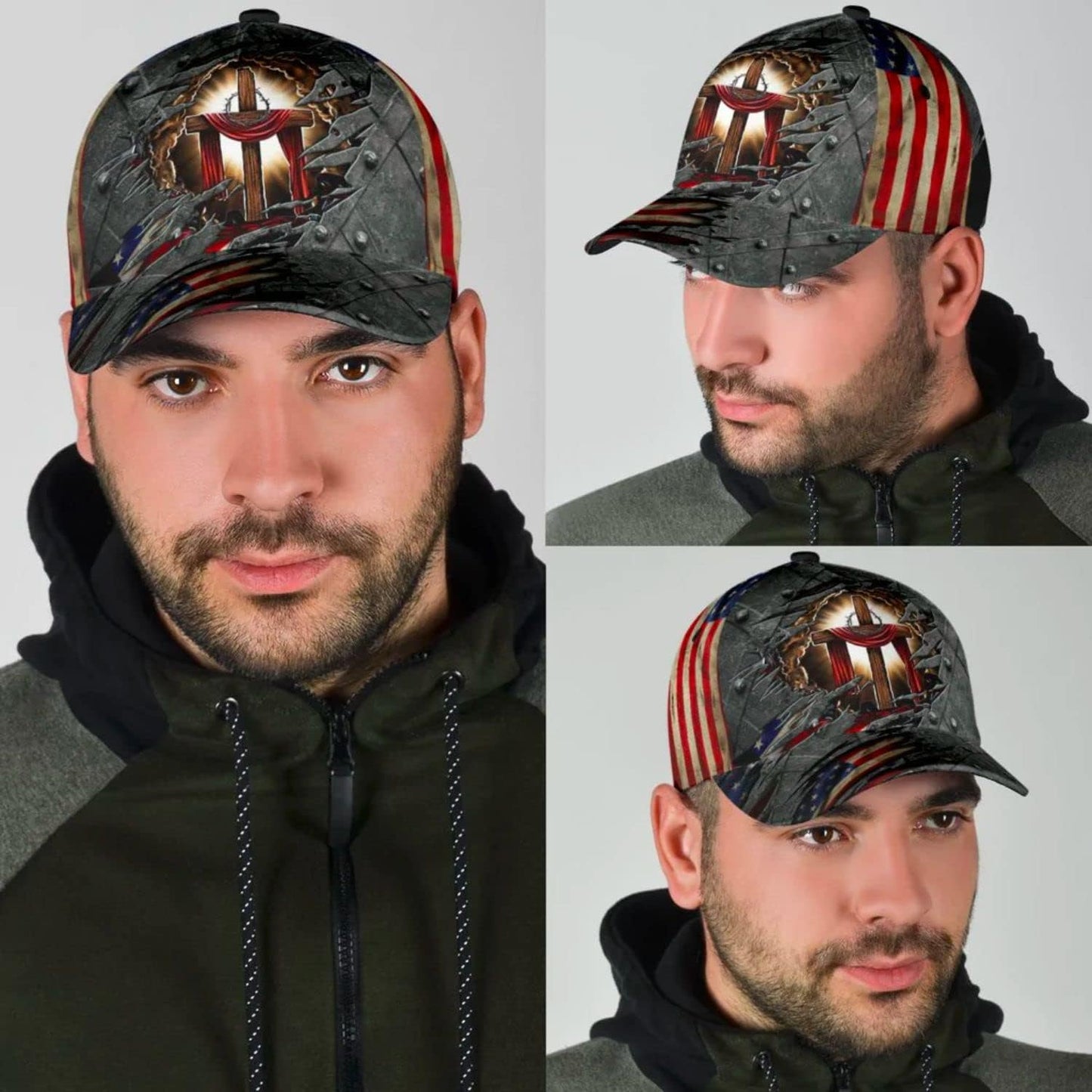 Crown Of Thorns Cross Scarf Baseball Cap - Christian Hats for Men and Women