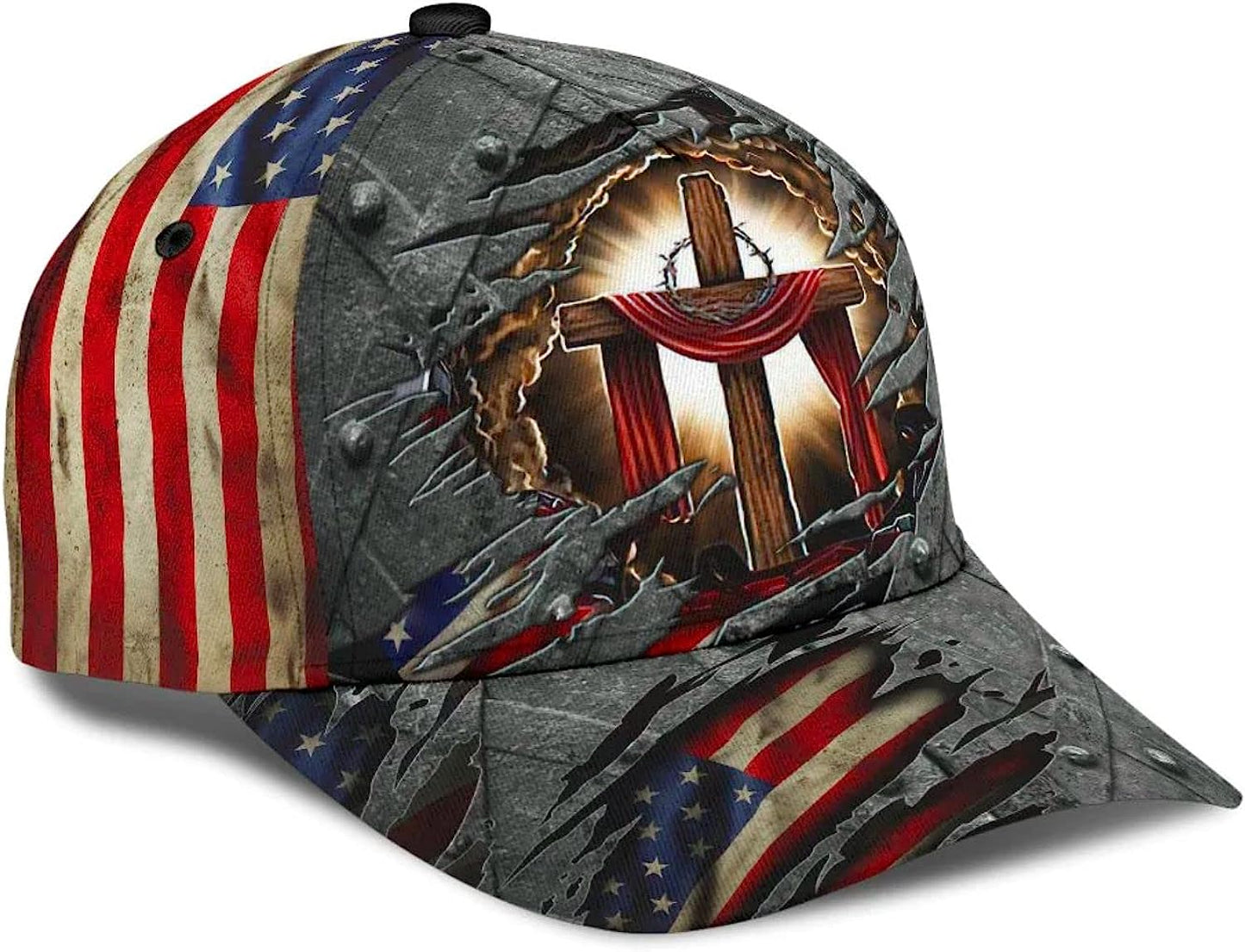 Crown Of Thorns Cross Scarf Baseball Cap - Christian Hats for Men and Women