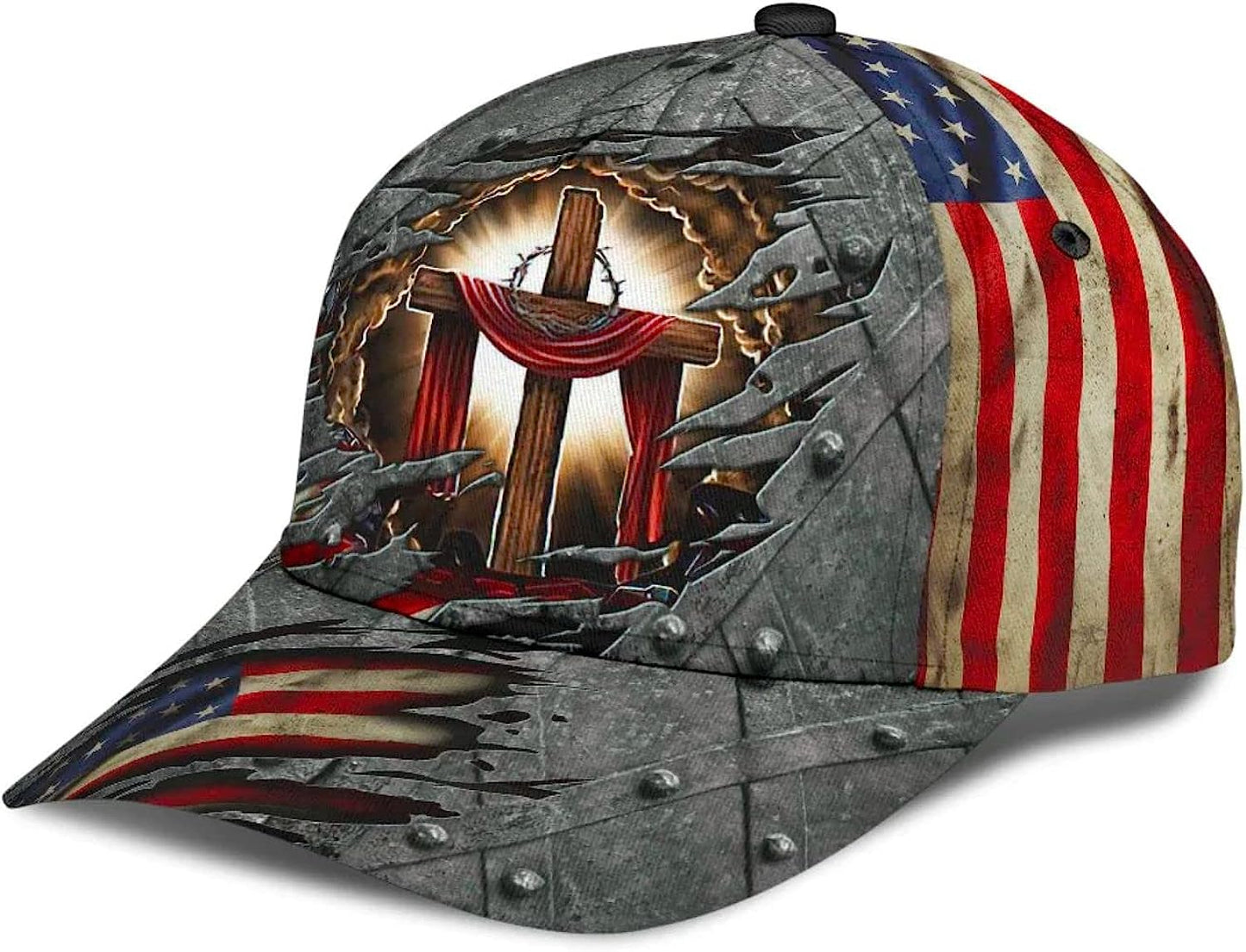 Crown Of Thorns Cross Scarf Baseball Cap - Christian Hats for Men and Women