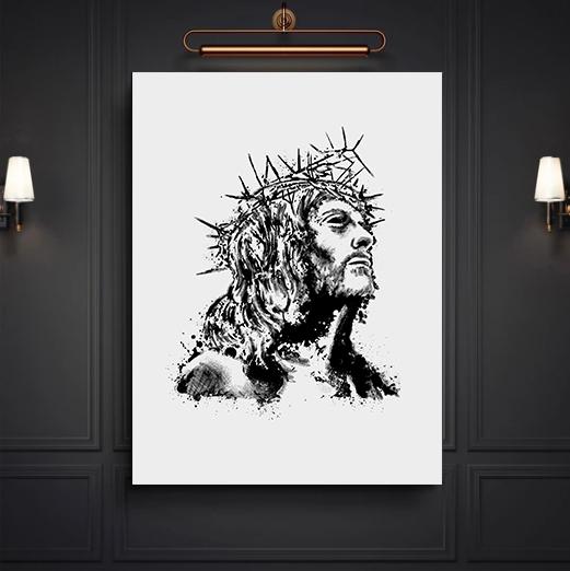 Crown Of Thorns Pictures - Jesus Christ Canvas - Religious Canvas Art - Christian Canvas Wall Art - Ciaocustom
