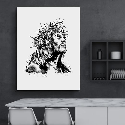 Crown Of Thorns Pictures - Jesus Christ Canvas - Religious Canvas Art - Christian Canvas Wall Art - Ciaocustom