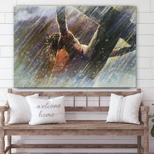 Crucifixion Canvas Wall Art - Jesus Picture - Christian Wall Decor