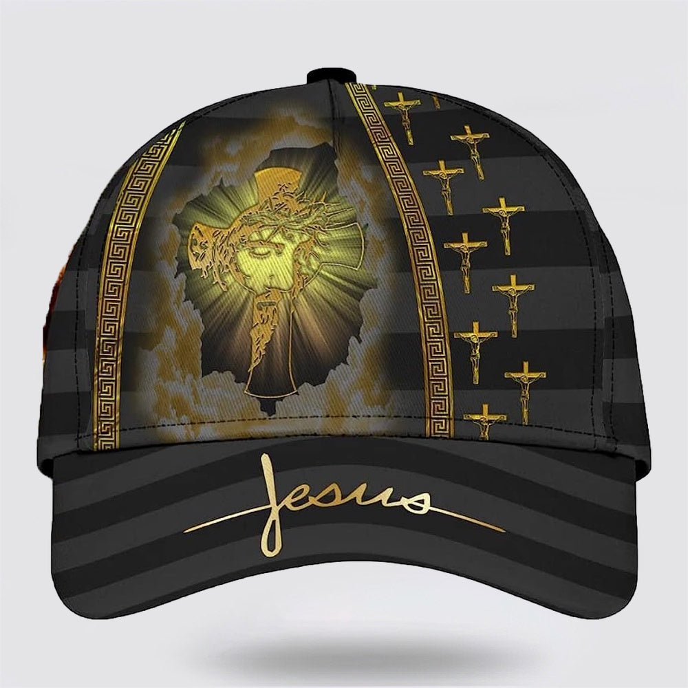 God's Army Star Jesus Baseball Cap - Black Adjustable Hat (CAP824)