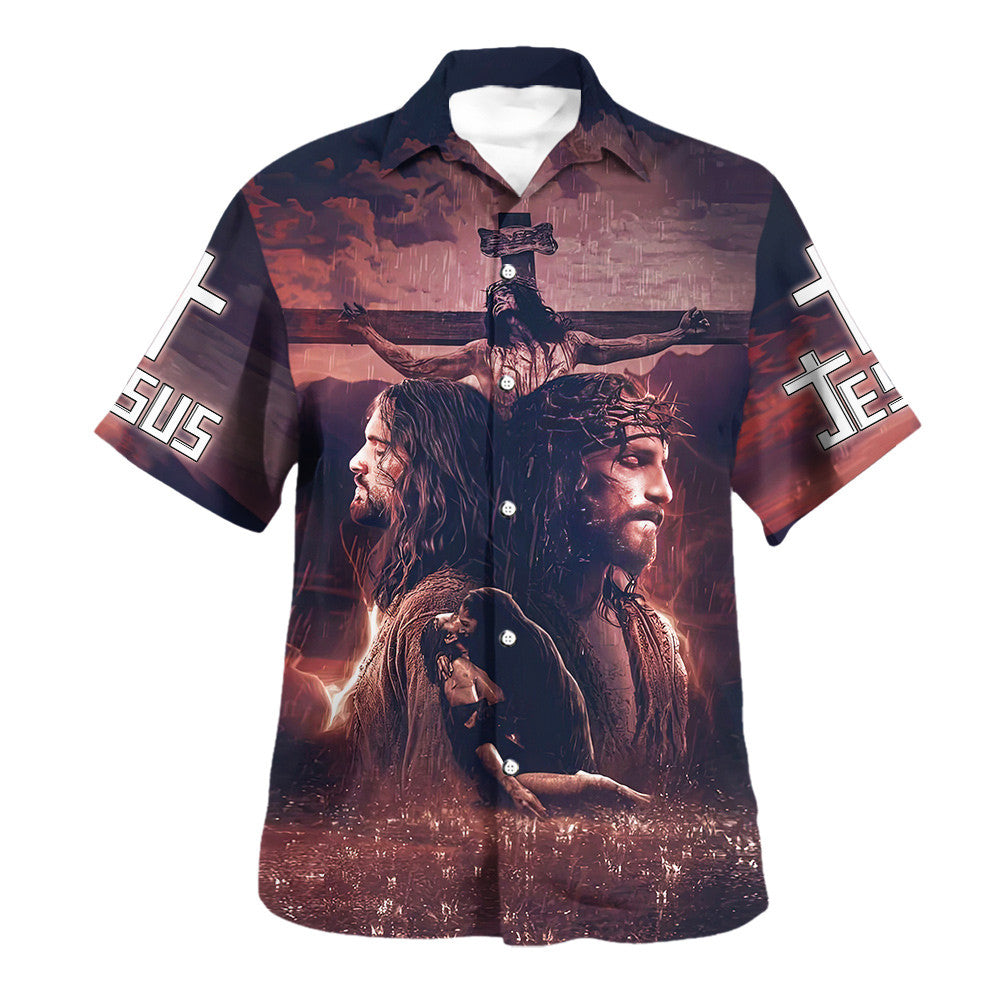 Crucifixion Of Jesus Hawaiian Shirt - Christian Hawaiian Shirt - Religious Hawaiian Shirts