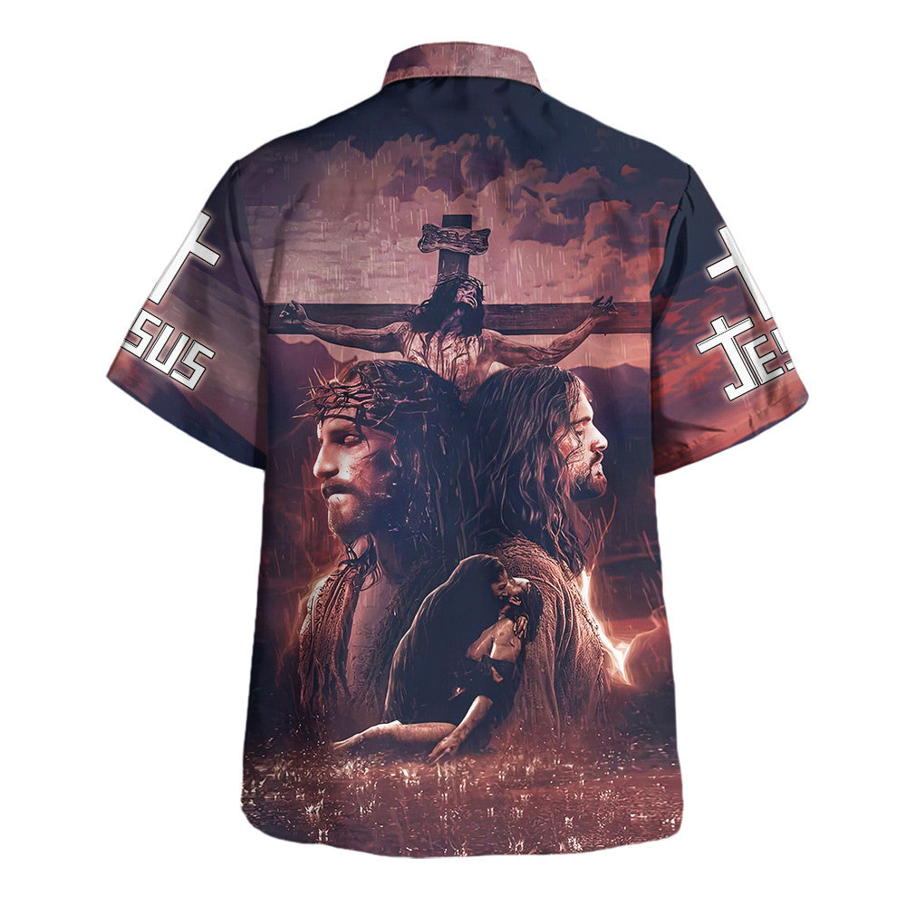 Crucifixion Of Jesus Hawaiian Shirt - Christian Hawaiian Shirt - Religious Hawaiian Shirts