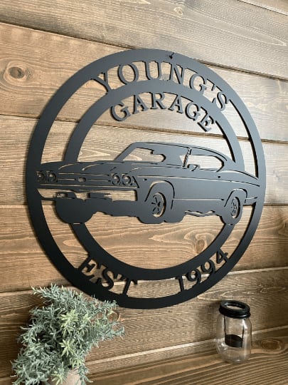 Custom 1969 Chevelle Car Garage Metal Sign - Garage Decorations - Metal Car Garage Wall Art - Cut Metal Sign