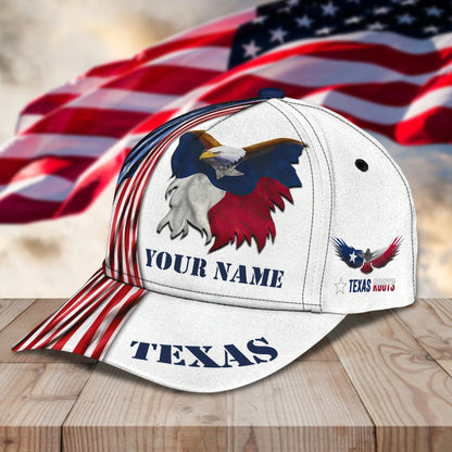 Custom 3D All Over Print Texas Roots Cap Hat - Eagle Texas Classic Cap - Baseball Texas Caps