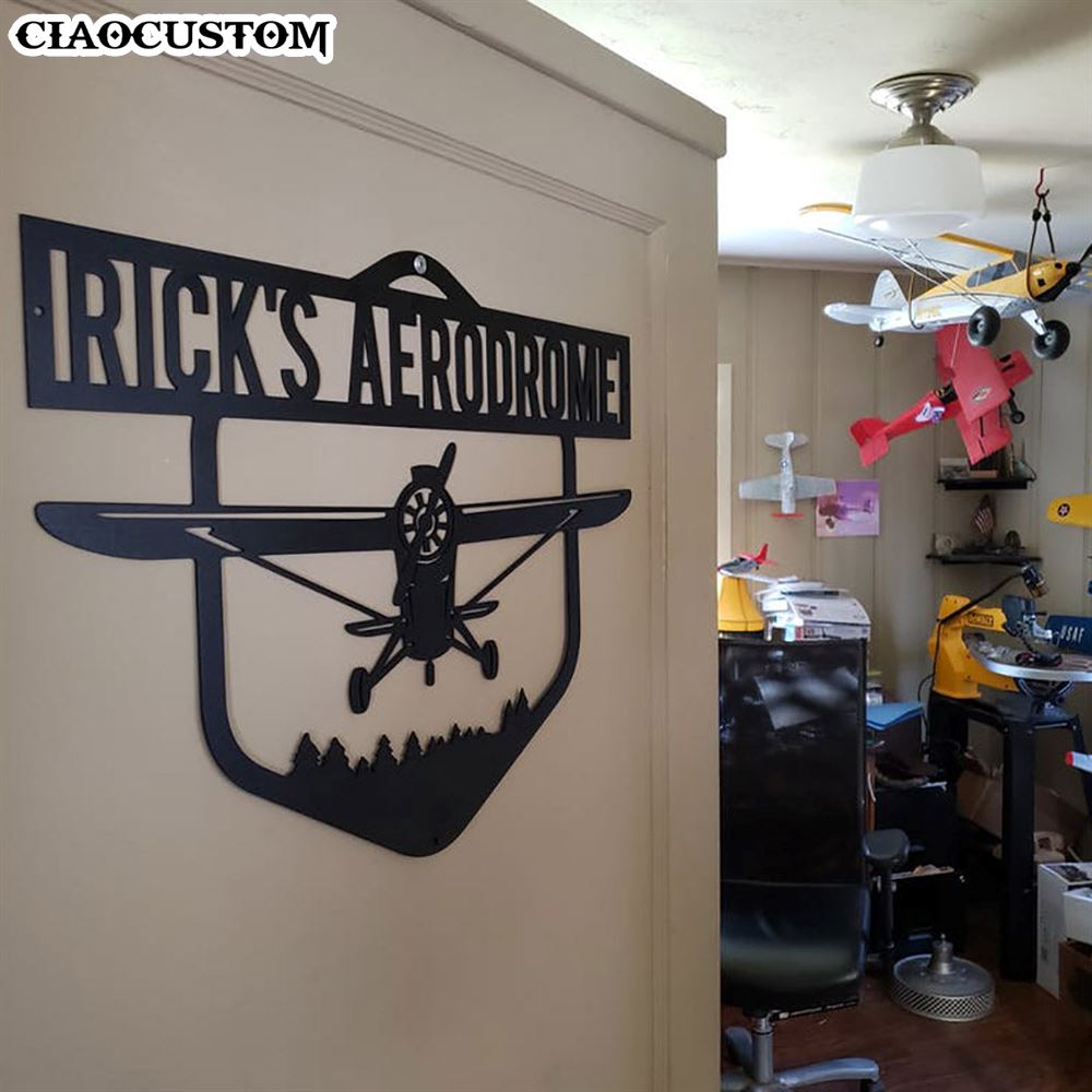 Custom Airplane Metal Sign - Airplane Metal Wall Art - Gift For Airplane Lover