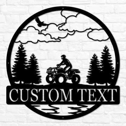 Custom Atv Metal Sign - Wall Decor Metal Art - Metal Signs For Home