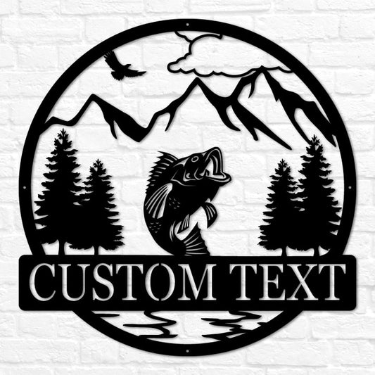 Custom Bass Outdoor Metal Sign - Wall Decor Metal Art - Metal Signs For Home