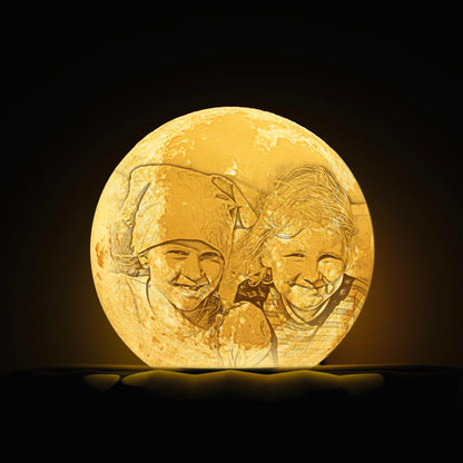 Custom Best Friend Romantic Moon Lamp 3D Printing - Personalized Photo Moon 3d Lamp - Custom Birthday Gifts