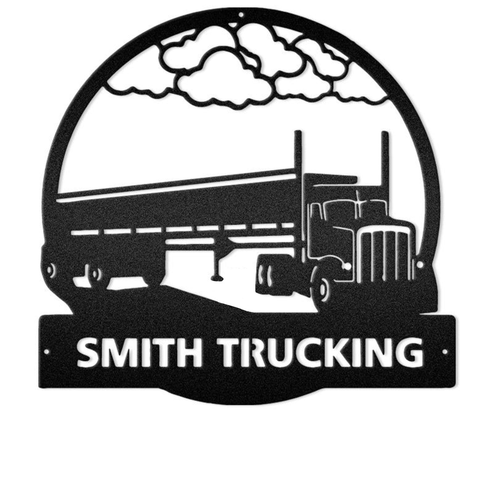 Custom Big Rig Semi-trailer Truck Vehicle Metal Sign - Metal Decor Wall Art - Heavy Equipment Operator Gifts