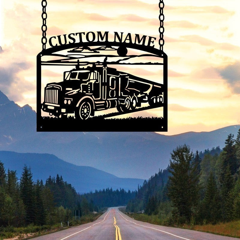 Custom Big Rig Semi Truck Vehicle Metal Sign - Metal Decor Wall Art - Heavy Equipment Operator Gifts