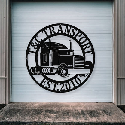 Custom Big Rig Trucker Wheeler Diesel Metal Sign - Customized Metal Trucker Sign