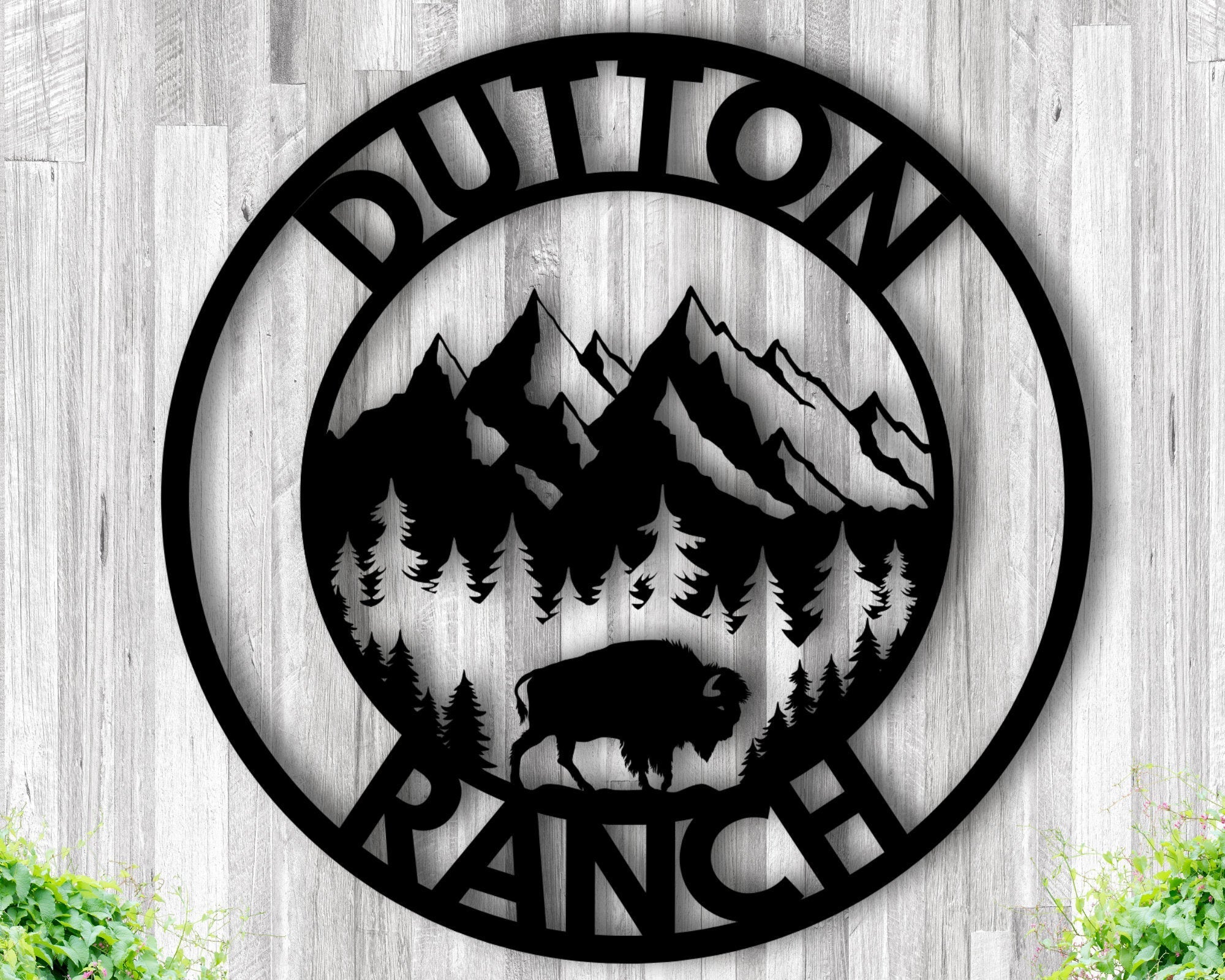 Custom Buffalo Metal Sign - Metal American Bison Sign - Custom Family ...