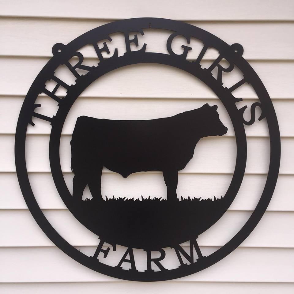 Custom Cattle Brand Metal Farm Sign - Personalized Metal Farm Signs - Metal Farm Signs - Farmer Gifts