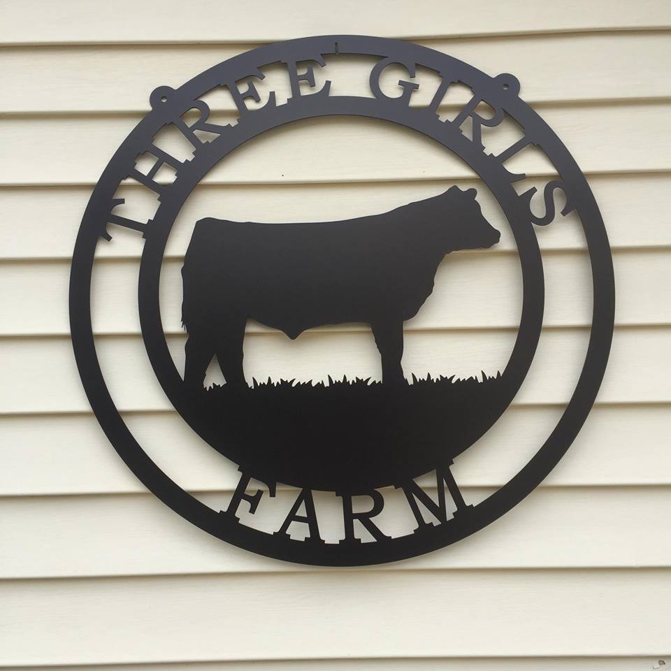 Custom Cattle Brand Metal Farm Sign - Personalized Metal Farm Signs - Metal Farm Signs - Farmer Gifts