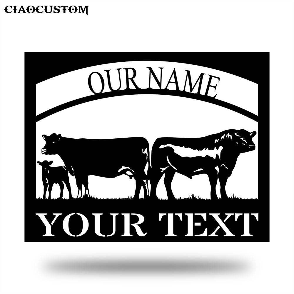Custom Cattle Metal Sign - Metal Farm Signs - Farm Gifts - Metal Decor Wall Art