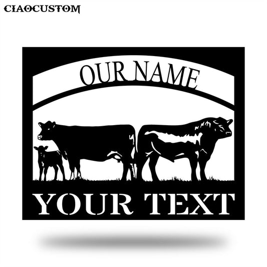 Custom Cattle Metal Sign - Metal Farm Signs - Farm Gifts - Metal Decor Wall Art