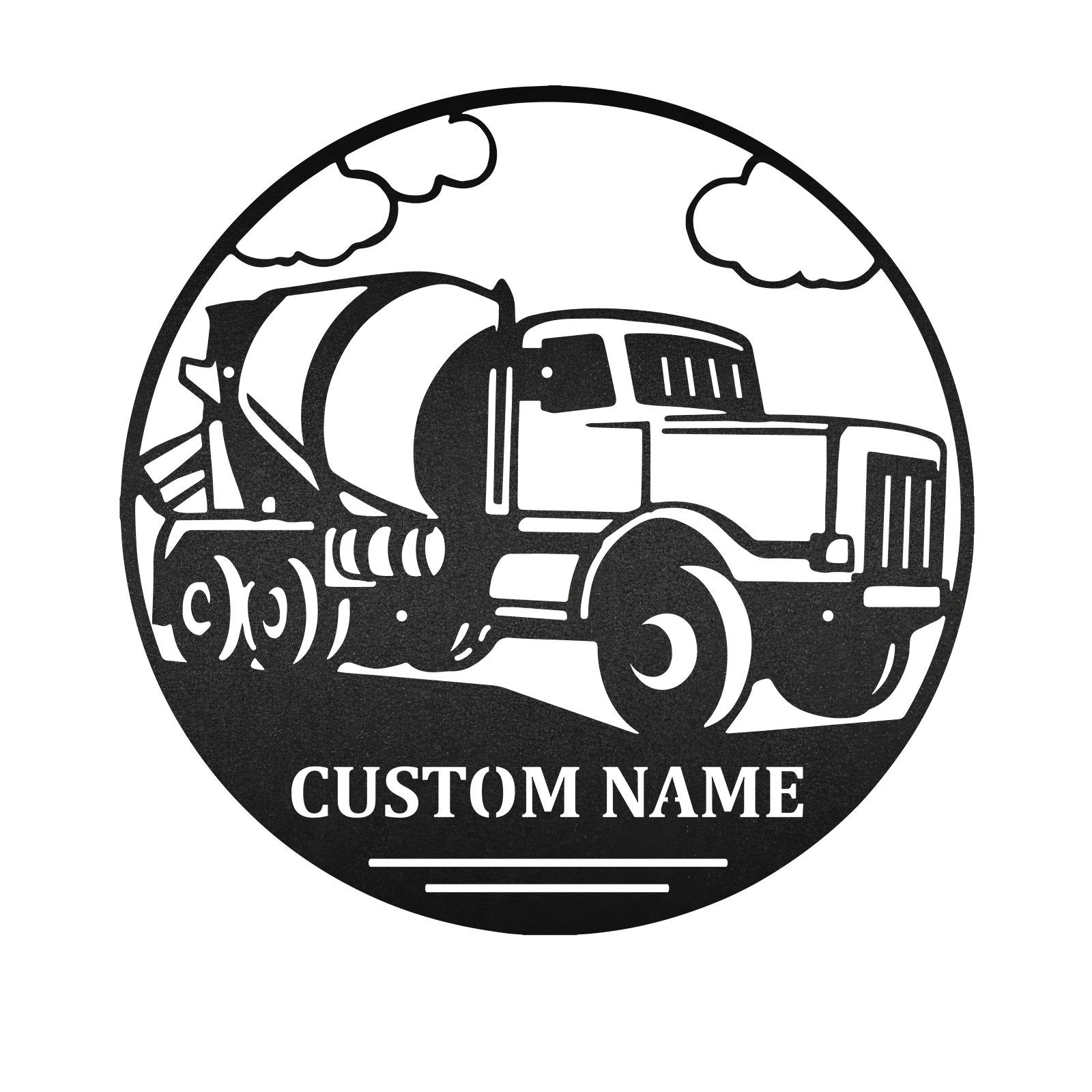 Custom Concrete Truck Big Rig Vehicle Metal Sign - Metal Decor Wall Art - Heavy Equipment Operator Gifts