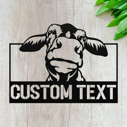 Custom Cow Metal Name Sign - Personalized Gifts For Farmer Home Decoration - Farm House Decor