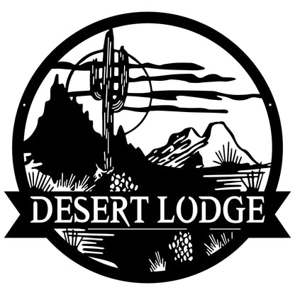 Custom Desert Metal Sign - Desert Monogram - Wall Decor Metal Art - Metal Signs For Home