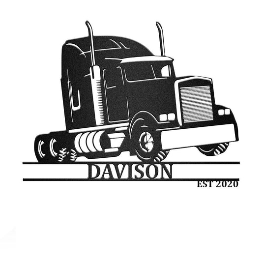 Custom Diesel Truck Vehicle Metal Sign - Metal Decor Wall Art - Heavy Equipment Operator Gifts