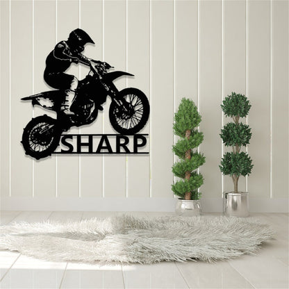 Custom Dirt Bike Metal Sign - Motorcycle Wall Art - Personalized Biker Name Signs - Motocross Rider Home Decor - Motorcycle Biker Gift