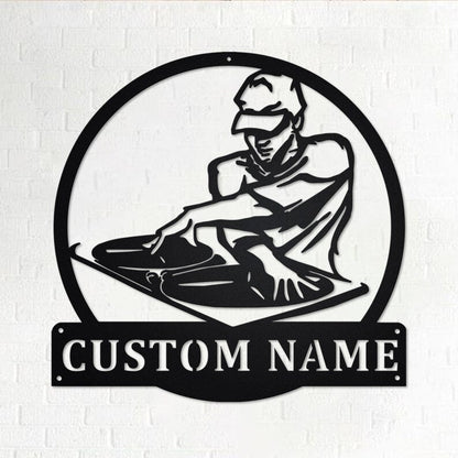 Custom Disc Jockey Metal Sign - Personalized Disc Jockey Name Sign Decoration For Room - Disc Jockey Home Decor