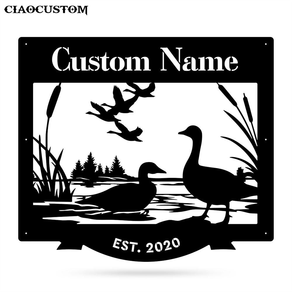 Custom Duck Pond Metal Sign - Metal Farm Signs - Farm Gifts - Metal Decor Wall Art