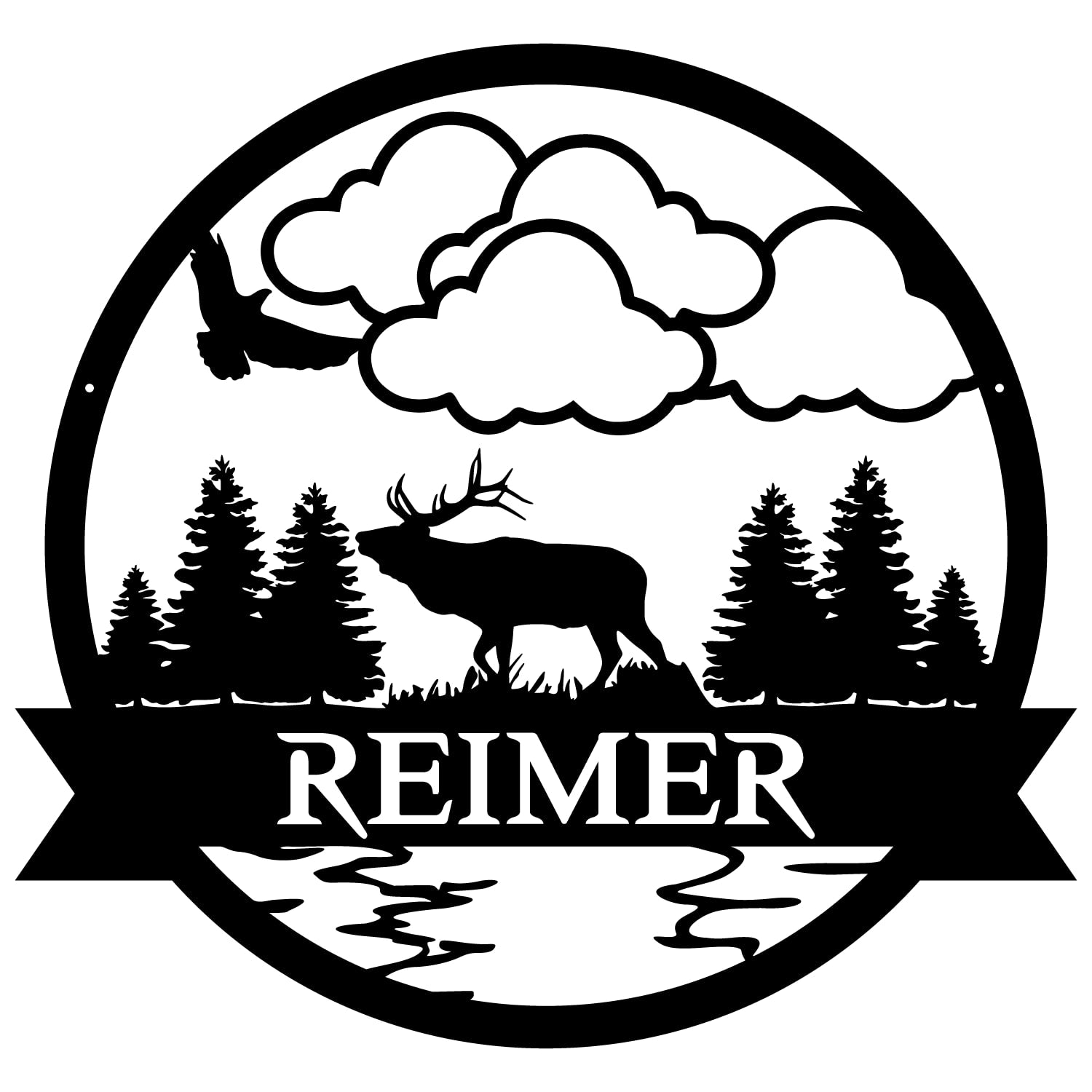 Custom Elk Metal Sign - Wall Decor Metal Art - Metal Signs For Home ...