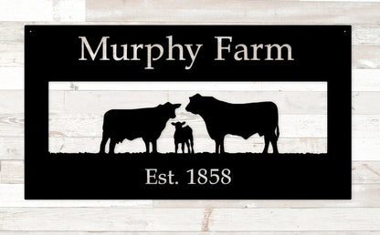 Custom Farm Sign Or Ranch Sign Custom Name Sign Family Name Sign Rustic Steel Personalized Gift Vintage Personalized Sign Custom Metal Sign