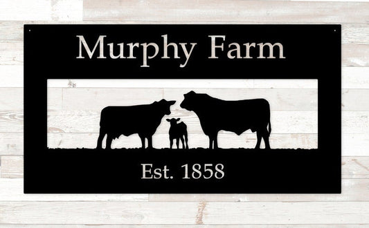 Custom Farm Sign Or Ranch Sign Custom Name Sign Family Name Sign Rustic Steel Personalized Gift Vintage Personalized Sign Custom Metal Sign