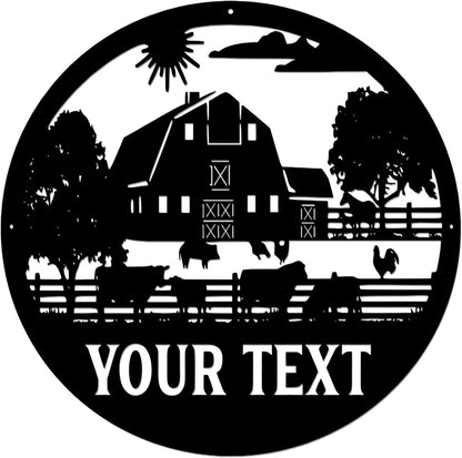 Custom Farmhouse Cut Metal Sign - Farmhouse Sign - Farm Sign - Farmer Gift - Farmer Sign - Personalized Gifts For Farmers