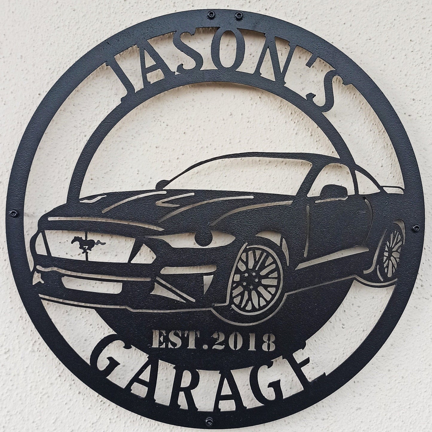 Custom Ford Mustang Metal Sign - Garage Decorations - Car Sign - Metal Car Garage Wall Art - Cut Metal Sign